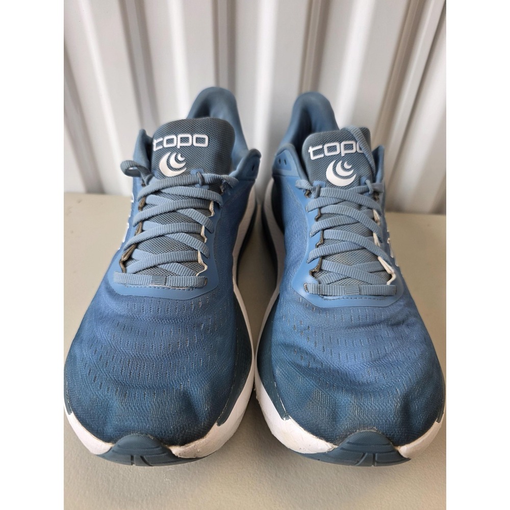 Topo Athletic Aura Shoes Mens Size 10.5 Blue White Cushioned Running Sneakers - Picture 5 of 10